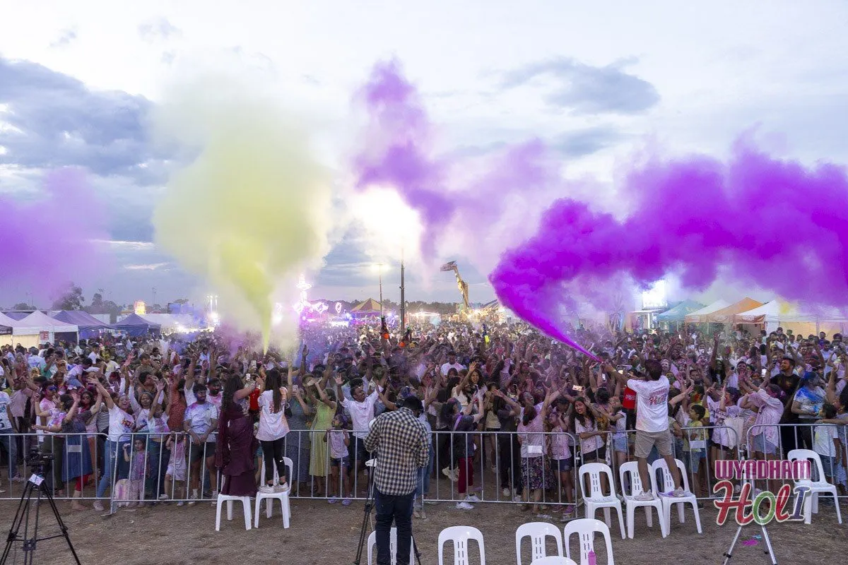 Colour and crowd at the festival
